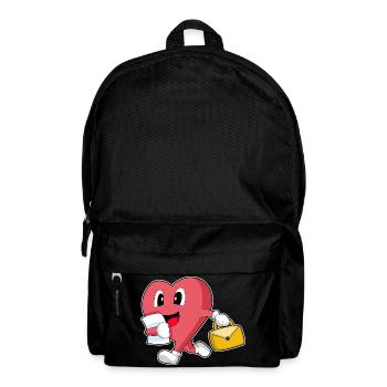 Herz Sekretärin Handtasche Büro - Rucksack - Schwarz - Vorne