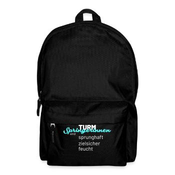 Turmspringenspringerinnen sind sprunghaft - Rucksack - Schwarz - Vorne