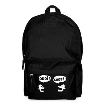 QUOI COUBEH quoicoubeh citation drôle - Sac à dos - noir - Devant