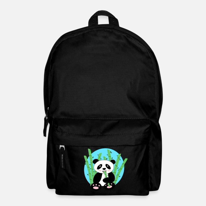 Panda and bamboo - Backpack - black