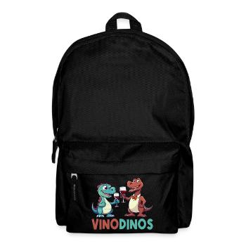 Dino Wine Vino Dinos Dinosaur T-Rex Red Wine - Backpack - black - Front