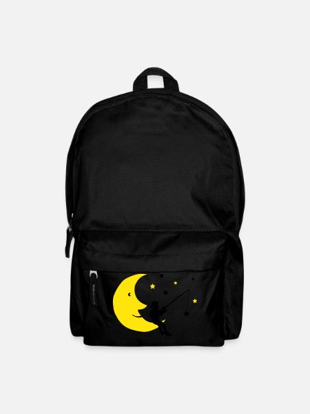kind angelt sterne - Rucksack - Schwarz