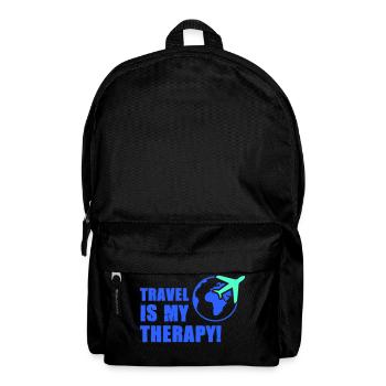 travel is my therapy - Backpack - black - Front