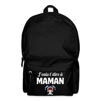 J'vais l'dire à maman, enfant, mère - Sac à dos - noir - Devant