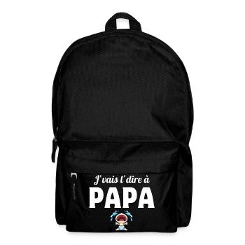 papa, j'aime mon papa, père - Sac à dos - noir - Devant