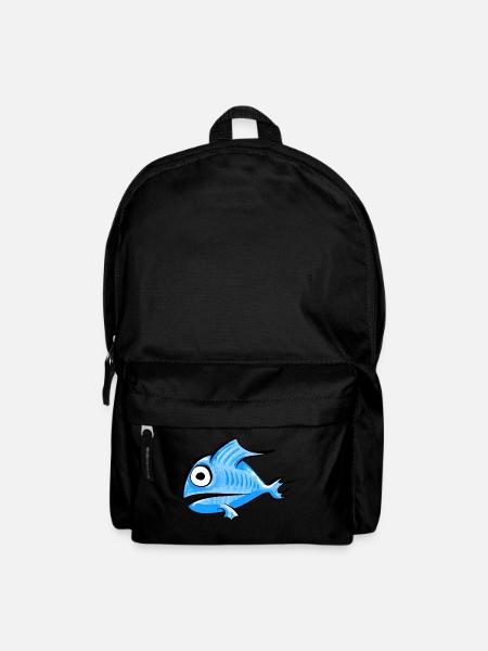 Fish blue - Backpack - black