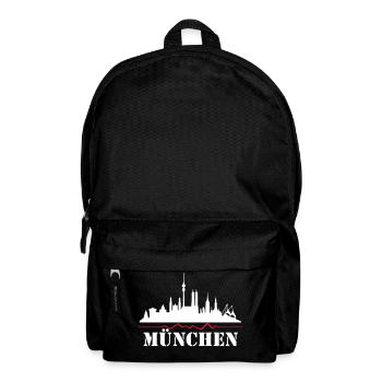 München | Olympiastadion - Marienplatz - Isar - Rucksack - Schwarz - Vorne