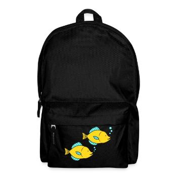 fische comic - Rucksack - Schwarz - Vorne