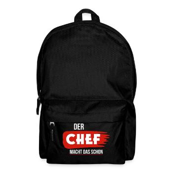 Der Chef macht das schon - Rucksack - Schwarz - Vorne