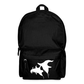 Witch with loose hair and a hat - Backpack - black - Front