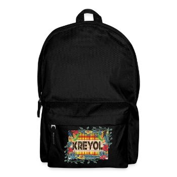 Beautiful Gift Idea KREYOL OR CREOLE style madras - Backpack - black - Front