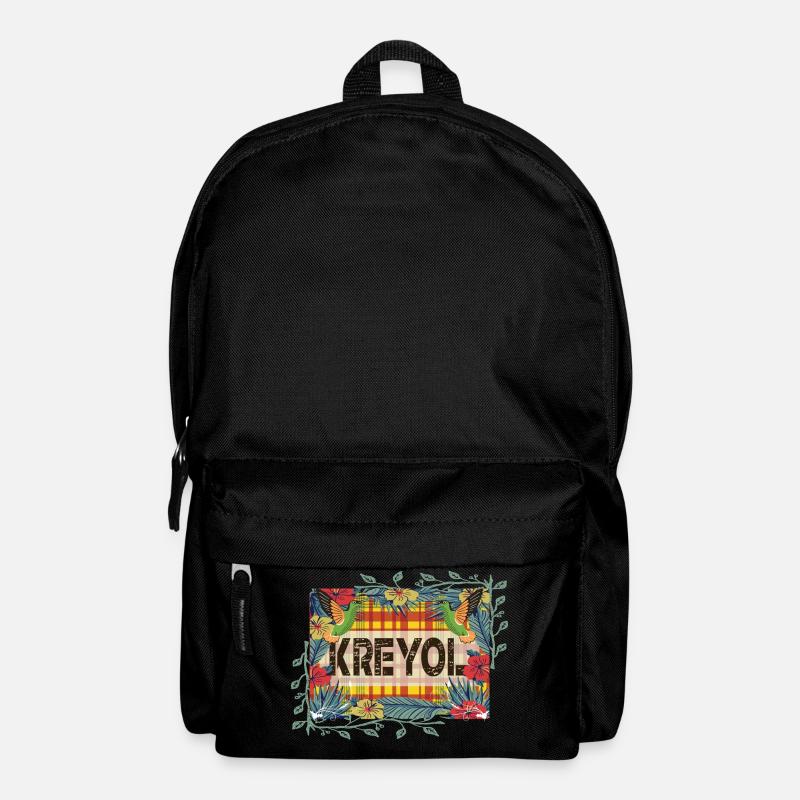 Belle Idee cadeau KREYOL OU CREOLE style madras - Sac à dos - noir