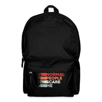 Normale Menschen machen mir Angst - Psych Design - Rucksack - Schwarz - Vorne