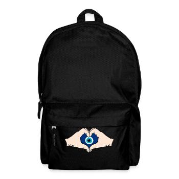 Nazar Herzform mit Hände - Rucksack - Schwarz - Vorne