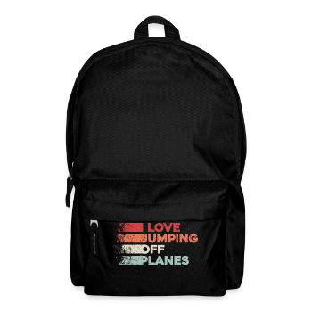 Skydiving Passion Design. Perfect Adrenaline Gift - Backpack - black - Front