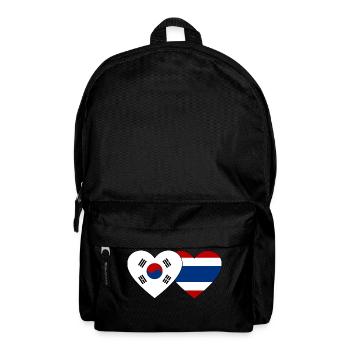 Südkorea Thailand Flagge Herz - Rucksack - Schwarz - Vorne