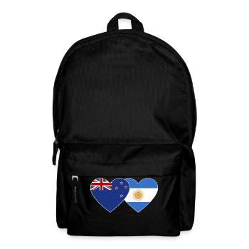 Coeur de drapeau de la Nouvelle-Zélande Argentine - Sac à dos - noir - Devant
