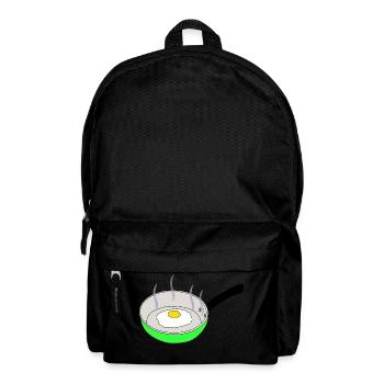Fried egg in pan - Backpack - black - Front