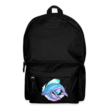 Buckelwal Aquarell - Rucksack - Schwarz - Vorne