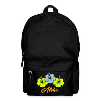 blume hibiskus aloha - Rucksack - Schwarz - Vorne