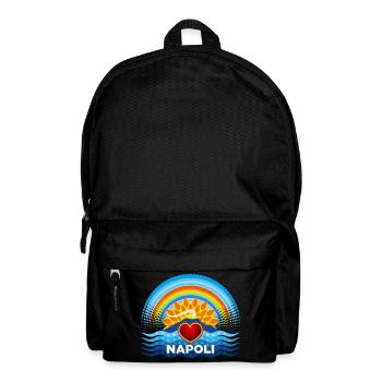 Naples Heart Vesuvius Sun and Rainbow - Backpack - black - Front