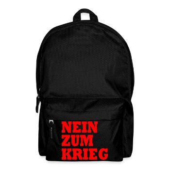 Nein zum krieg - Rucksack - Schwarz - Vorne