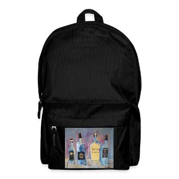 Expressive Weinflaschen vier Freunde - Rucksack - Schwarz - Vorne