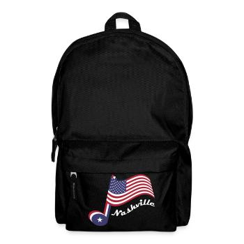 Country Music Nashville. Note and Spangled Banner. - Backpack - black - Front