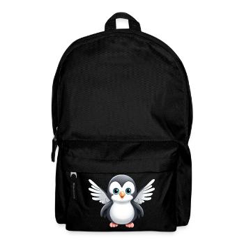 Süßer Pinguin Engel - Rucksack - Schwarz - Vorne