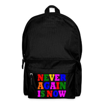 Never again is now - Rucksack - Schwarz - Vorne