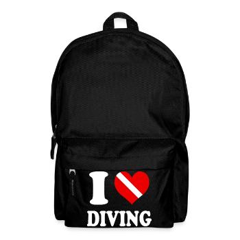 J’aime plonger coeur drôle spirituel - Sac à dos - noir - Devant