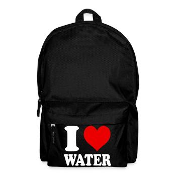 J’aime l’eau coeur drôle spirituel - Sac à dos - noir - Devant