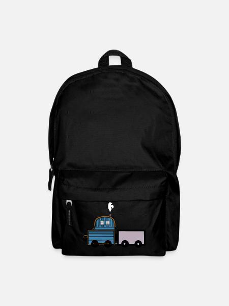 Bahn Zug Lokomotive Reise Züge - Rucksack - Schwarz