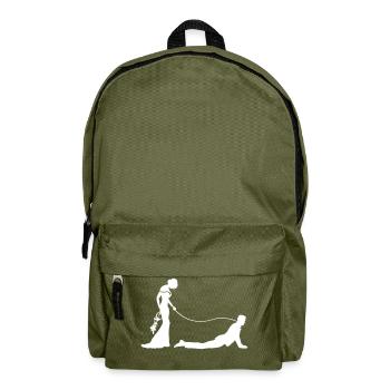 Hochzeit Brautpaar Leine - Rucksack - Olivgrün - Vorne