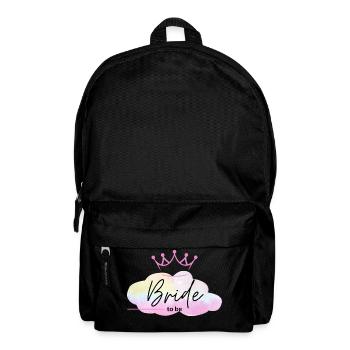Bride to be - Regenbogen Wolke mit Krone - Rucksack - Schwarz - Vorne