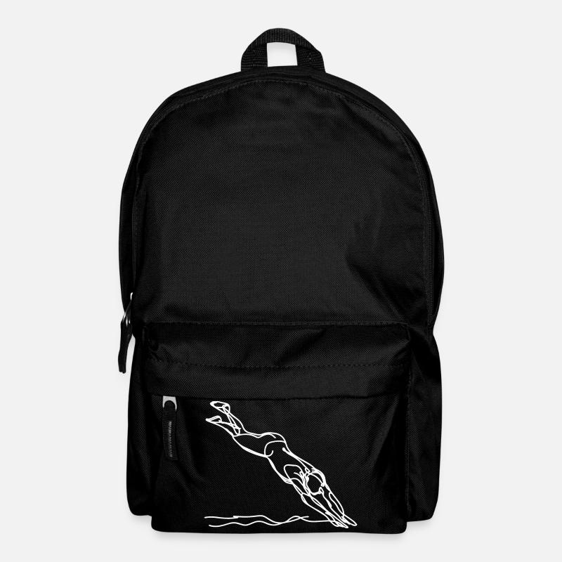 Schwimmliebhaber Skizze - Rucksack - Schwarz