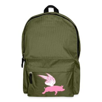 When Flying Wings Flying Pigs Can Fly - Backpack - olive green - Front