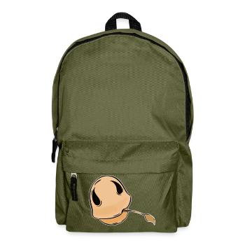 minimaliste poney cheval chevaux poulain bouche - Sac à dos - vert olive - Devant
