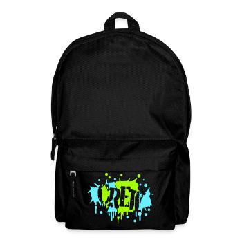 Crew Graffiti Spray Stamp Drops Splashes of Paint - Backpack - black - Front
