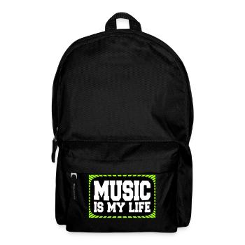 Music Is My Life Musik Ist Mein Leben Liebe Spruch - Backpack - black - Front