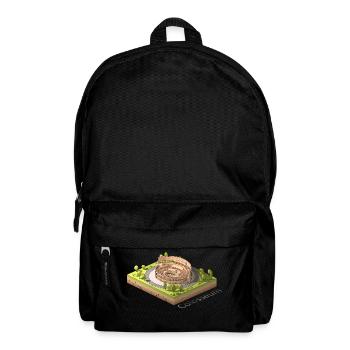 Géométrique low poly le Colisée - Sac à dos - noir - Devant