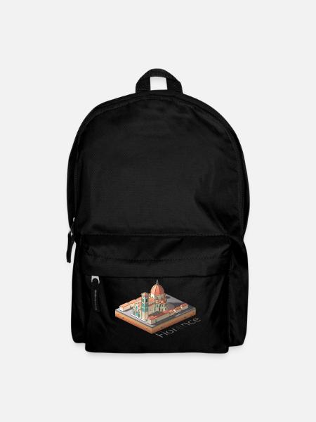 Geometric low poly Florence Cathedral - Backpack - black