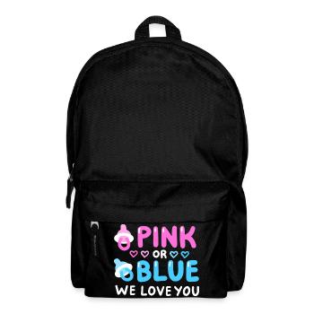 Gender Reveal Party Pink oder Blau - Rucksack - Schwarz - Vorne