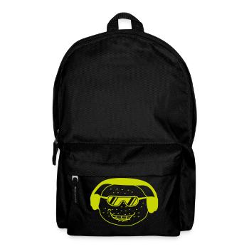 Lustige DJ Party Zitrone Obst Musik Spaß Gesicht - Rucksack - Schwarz - Vorne