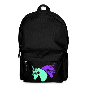 2 Coole DJ Einhörner Zwei Team Party Club Musik - Rucksack - Schwarz - Vorne