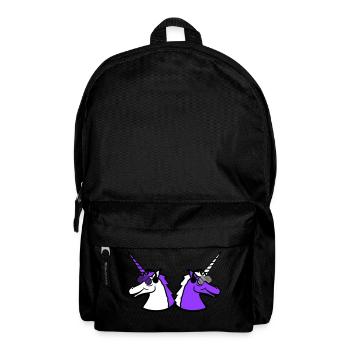 2 Coole DJ Einhörner Zwei Team Party Club Musik - Rucksack - Schwarz - Vorne