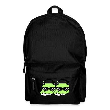 2 DJ Katzen Team Freunde Tiere Haustier Kätzchen - Rucksack - Schwarz - Vorne