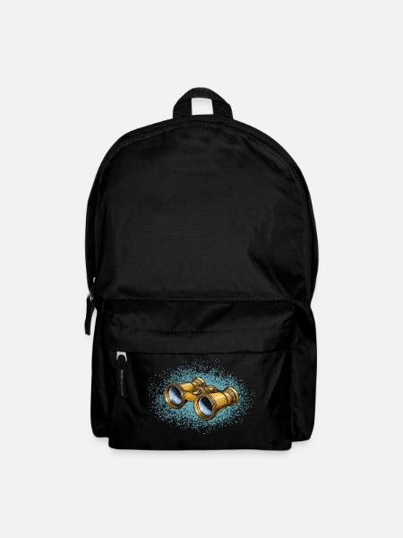 Das antike goldene Fernglas in Retro Design. - Rucksack - Schwarz