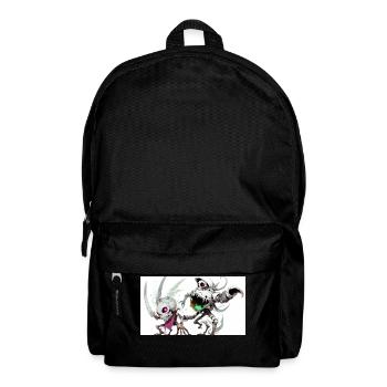 Anime full shotfull body animal illustration style - Backpack - black - Front
