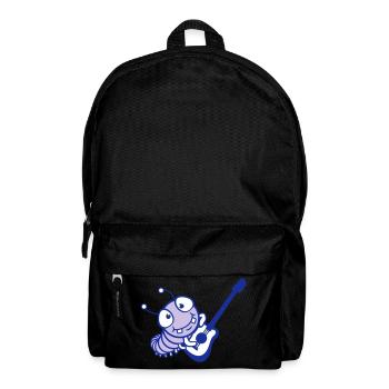 Cute Caterpillar Guitar Playing Cool Insect Animal Music - Backpack - black - Front